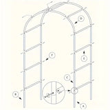 Elegant Metal Garden Arch - Perfect For Climbing Plants, Vines & Roses