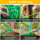 Garden Trellis Net Netting for Climbing Plants Outdoor 2 Pack