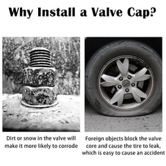 4pcs Universal Glow Car Tire Valve Caps Wheel Rim Dust Cover