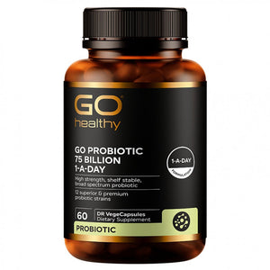 Go Healthy Go Probiotic 75 Billion 1-A-Day 60 Capsules