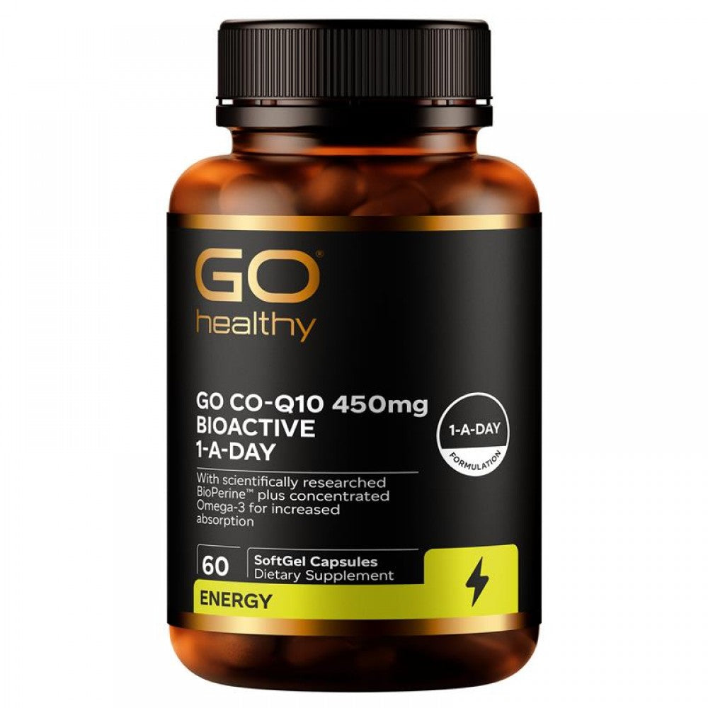 Go Healthy Co-Q10 450mg BioActive 1-A-Day 60softgels