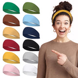 Womens Yoga Elastic Hair Bands Sport Non Slip Sweat Hair Wrap Headbands