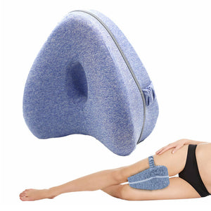 Leg Knee Pillow for Side Sleeper Heart-Shape Memory Foam Knee Support Cushion