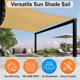 High Density Polyethylene Sun Shade Sail UV Blocking Outdoor Canopy 4MX6M