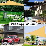 High Density Polyethylene Sun Shade Sail UV Blocking Outdoor Canopy 4MX6M