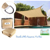 High Density Polyethylene Sun Shade Sail UV Blocking Outdoor Canopy 4MX6M