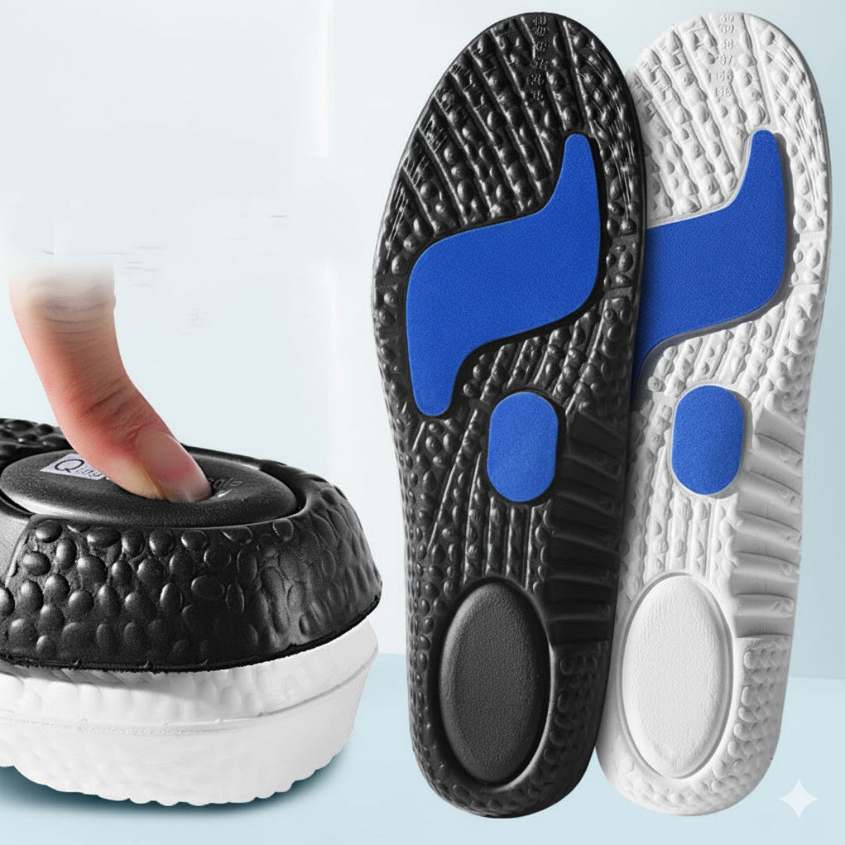 High Elastic Sports Insoles Shock Absorbing Cushioning Shoe Inserts for Men Women