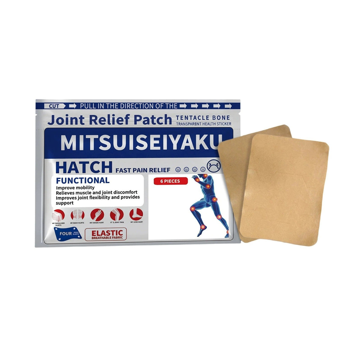 Joint Relief Patch, Fast Acting Pain Relief Patch for Knee Shoulder Back Herbal Cooling Muscle Support Patch