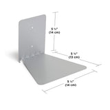 Stainless Steel Invisible Book Shelf Floating Wall Mount Space Saving Book Organizer