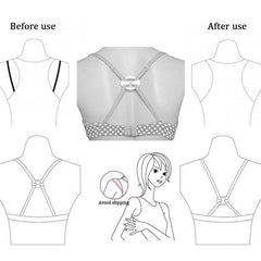 16PCs Invisible Bra Strap Buckle Clips Anti-Slip Holder