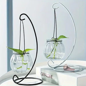 Black Iron Hanging Plant Stand Garden Decoration Tool Versatile Iron Stand