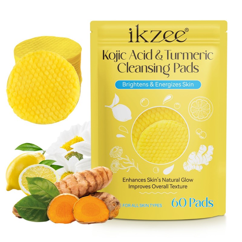Kojic Acid Turmeric Brightening & Gentle Exfoliating Cleansing Face Pads