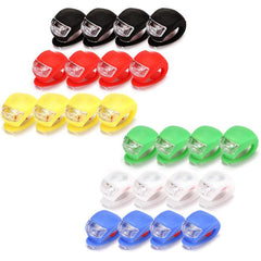 Silicone LED Bike Bicycle Light Taillights Headlight for Night Riding Cycling 4Pcs