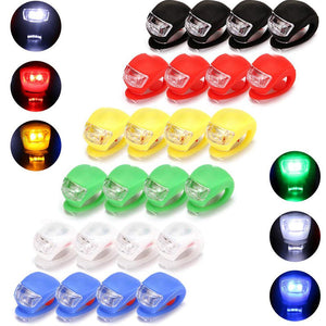 Silicone LED Bike Bicycle Light Taillights Headlight for Night Riding Cycling 4Pcs