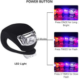 Silicone LED Bike Bicycle Light Taillights Headlight for Night Riding Cycling 4Pcs