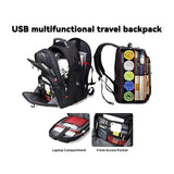 40L Black Water-Resistant Travel Backpack Anti-Theft Business Bag