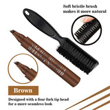 Men Beard Pencil Filler Kit 4 Fork Tips Beard Filling Pen Set with Brush