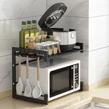 Microwave Oven Rack Kitchen Storage Shelf 2-Tier Adjustable Countertop Organizer