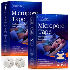 Mouth Tape for Night Use, Soft Fabric Lip Strips with Gentle Adhesive Hold
