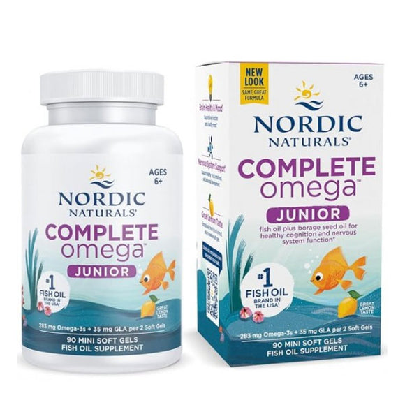 Nordic Naturals Complete Omega JR. 283mg Omega-3 +35mg GLA 90 Mini Softgels