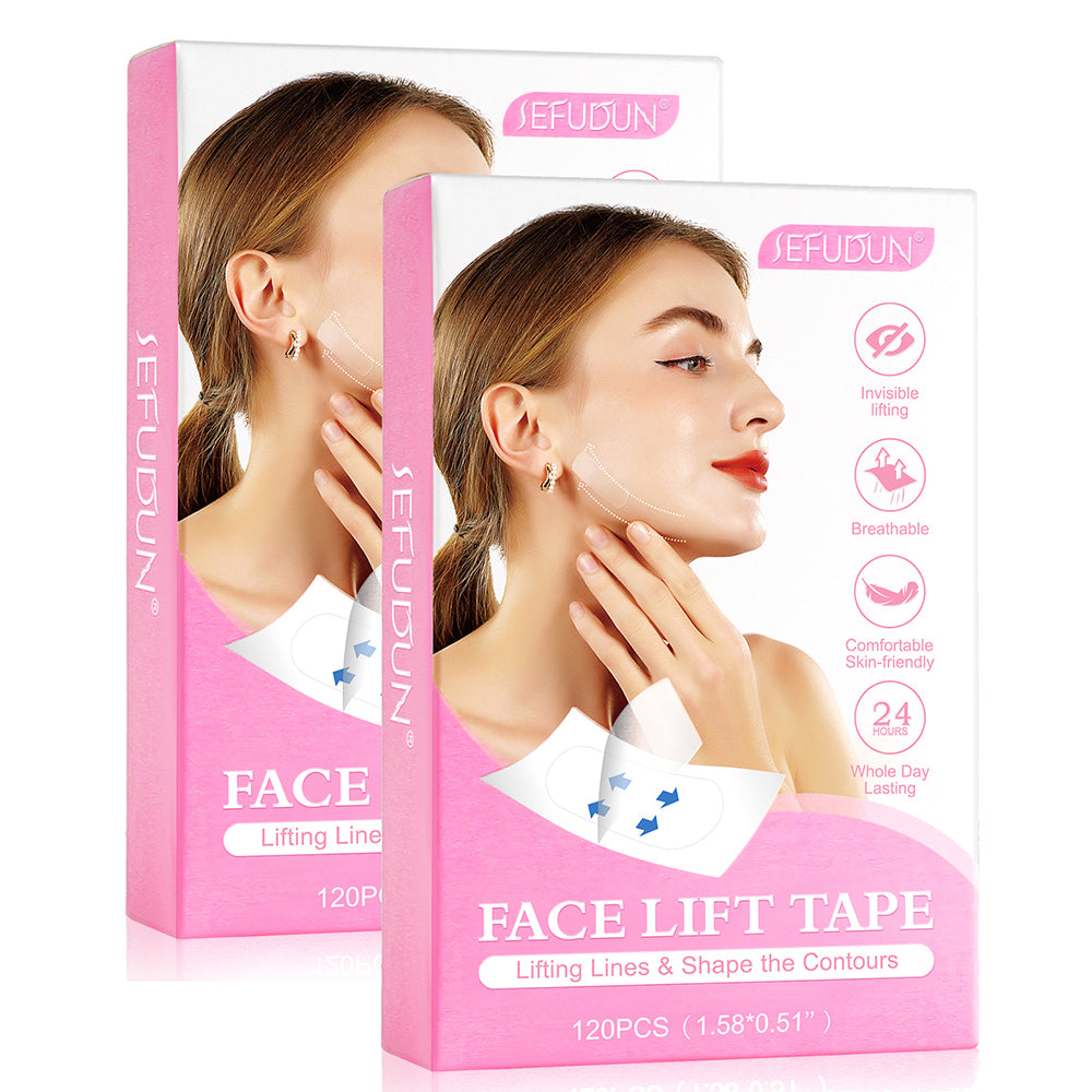 Invisible Face Lift Tape NZ: Instant Neck & Cheek Lift, Face Tape for Wrinkles, Double Chin & Cosmetic Enhancement - 120 PCS