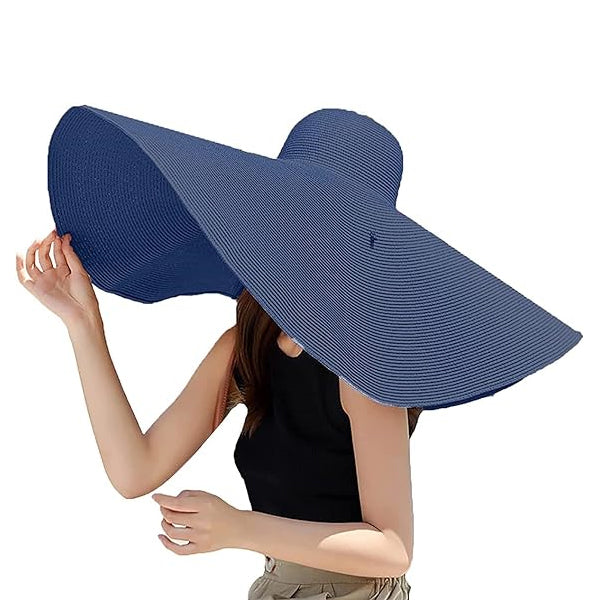 Oversized Beach Straw Hat for Women Large Wide Brim Visor Hats Summer Beach Cap