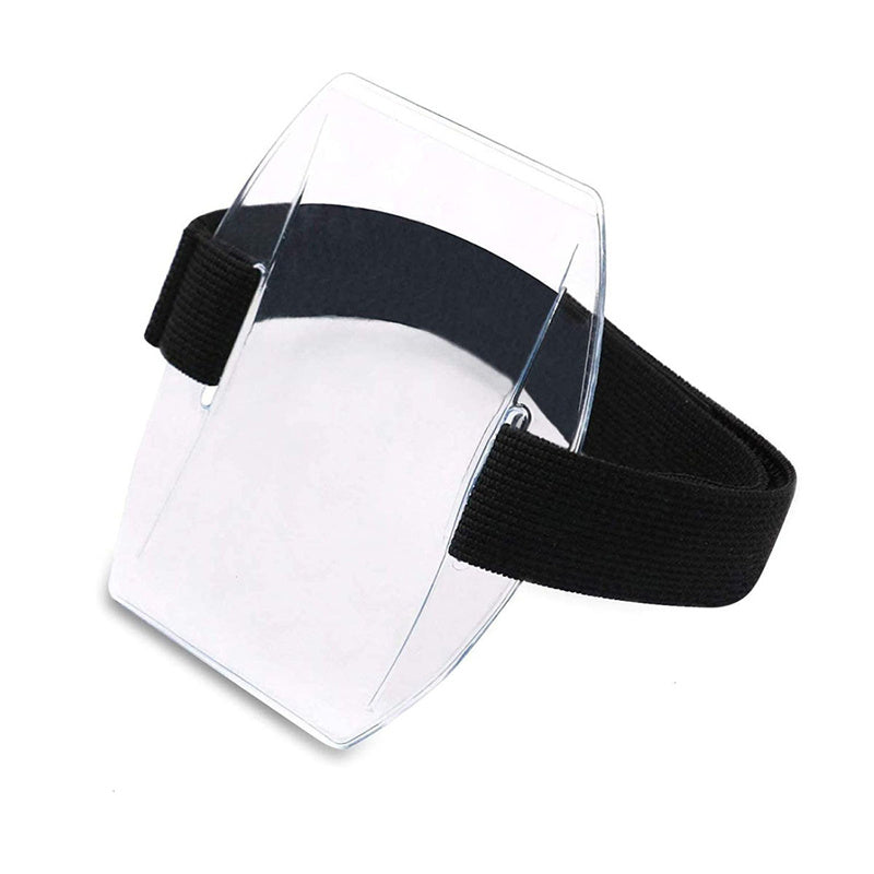 2Pcs PVC Id Arm Badge High Visibility Holder With Adjustable Strap