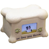 Pet Cremation Urns Resin Ashes Keepsake for Dog Cat with Photo Frame