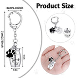 Stainless Steel Small  Pet Urns Keychain for Dogs Ashes Keepsake