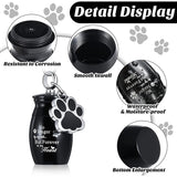 Stainless Steel Small  Pet Urns Keychain for Dogs Ashes Keepsake