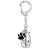 Stainless Steel Small  Pet Urns Keychain for Dogs Ashes Keepsake