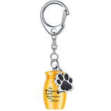 Stainless Steel Small  Pet Urns Keychain for Dogs Ashes Keepsake