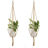 Plant Hanger Flower Basket Hemp Rope Net Pot Holder