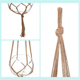 Plant Hanger Flower Basket Hemp Rope Net Pot Holder