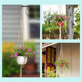 Plant Hanger Flower Basket Hemp Rope Net Pot Holder