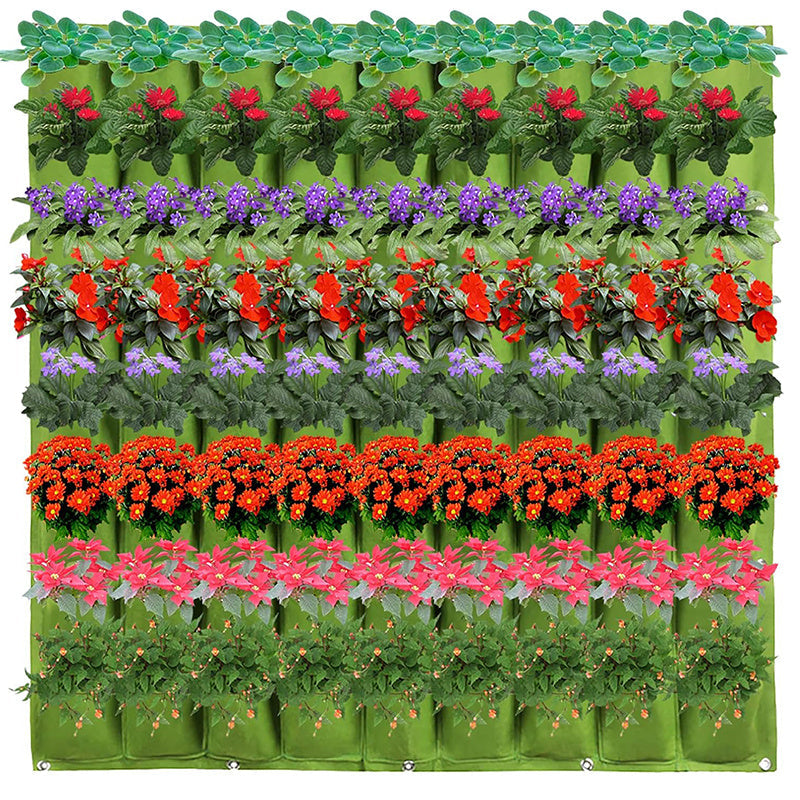 18/25/36/49/64/72 Pockets Hanging Planter Vertical Wall Mounted Planting Grow Bags