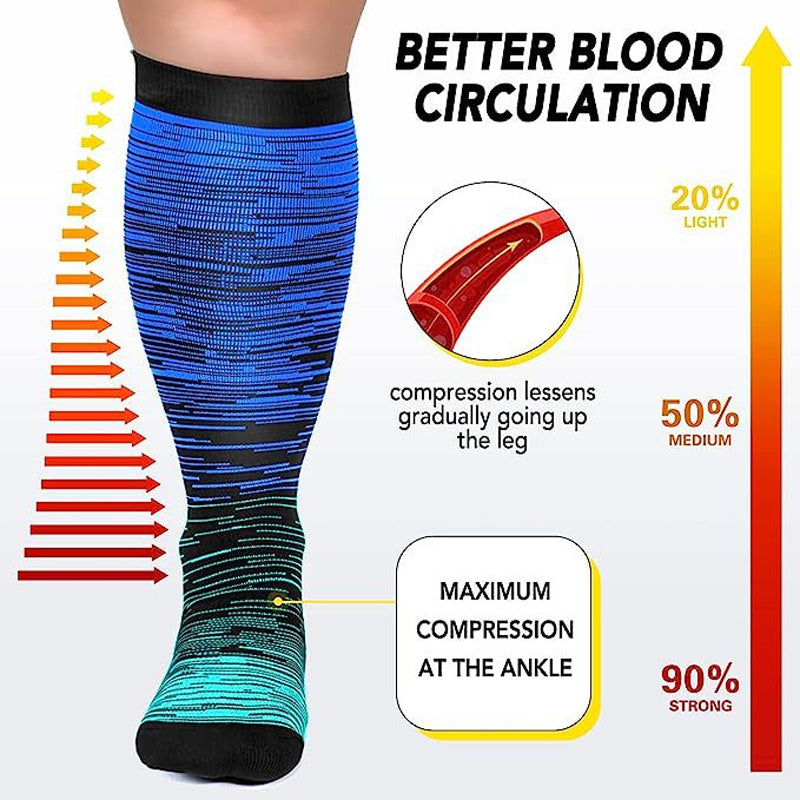 Co Plus Compression Plus Size Compression Socks Stockings - 3 Pairs – NiceDays Health