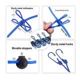 Adjustable Camping Laundry Line Durable Outdoor Clothesline Clothes Drying Rope 12 Clips