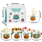 5-Pattern Potted Flowers Crochet Starter Kit - Complete Set for Beginners