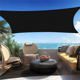 Rectangle Sun Shade Sail Canopy UPF50+ UV Blocking Outdoor Shade Sails