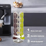 Rotating 24 Coffee Capsule Pod Holder Tower for Kitchen Countertops