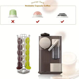 Rotating 24 Coffee Capsule Pod Holder Tower for Kitchen Countertops