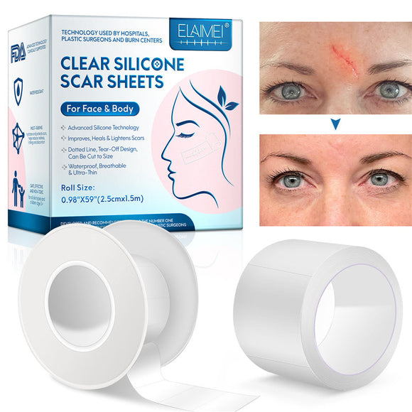 Scar Silicone Sheet Gel Patch Removal Skin Treatment Repair Wound Burn Natural