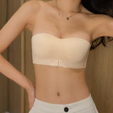 Seamless Wireless Front Buckle Strapless Bra