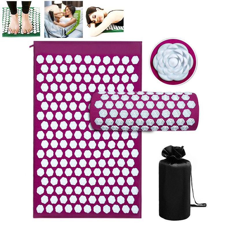 Rose Shape Spike Acupressure Mat Yoga Cushion Body Massager