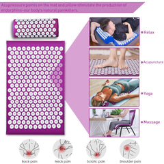 Rose Shape Spike Acupressure Mat Yoga Cushion Body Massager