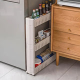 Slim Rolling Storage Cart Rack Narrow Places Shelf Organizer With Wheels