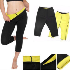 Women Waist Slimming Knee-Length Pants, Thermal Sweat Workout Pants