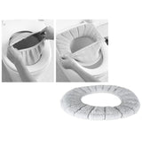 Soft and Warm Fabric Toilet Seat Cover Universal Bathroom Accessory