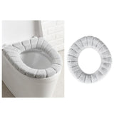 Soft and Warm Fabric Toilet Seat Cover Universal Bathroom Accessory